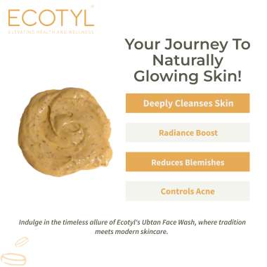 Ecotyl: Ubtan Face Wash Powder | 100% Natural Gentle Cleanser | 80gm