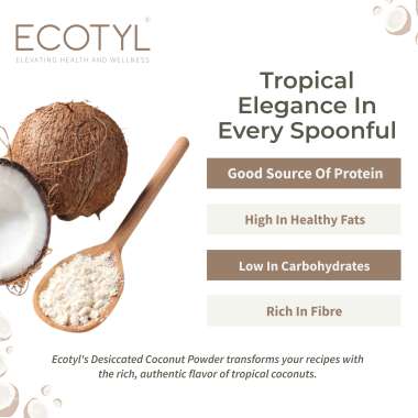 Ecotyl: Desiccated Coconut Powder | Unsweetened  250gm