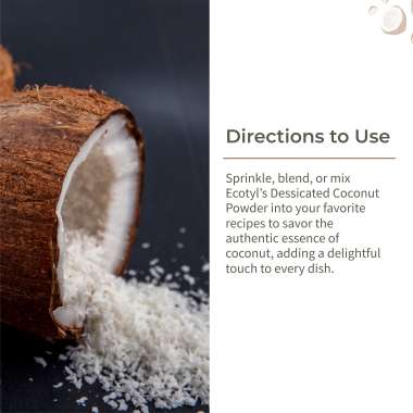 Ecotyl: Desiccated Coconut Powder | Unsweetened  250gm
