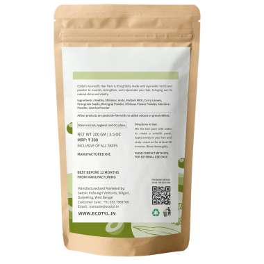 Ecotyl: Ayurvedic Hair Pack | For Hair Conditioning & Strengthening | Blend of 10+ Herbs | 100g