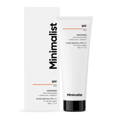 Minimalist: Multi Vitamin SPF 50 PA ++++ Hybrid Sunscreen - 50gm