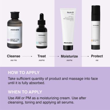 Minimalist: 5%  Marula Oil Face Moisturizer with Hyaluronic Acid & Vitamin F & E - 50g