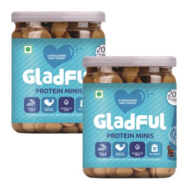 Gladful: Chocolatey Protein mini cookies for kids and families Cookies - 150 gm (Pack of 2)