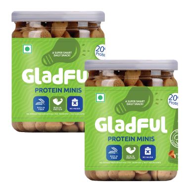Gladful: Almondy Protein mini cookies for kids and families Cookies - 150 gm (Pack of 2)