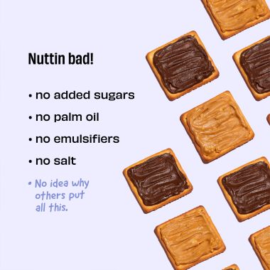 The Whole Truth: Dark Chocolate Peanut Butter  325 g  Creamy  No Added Sugar  No Artificial Sweeteners  Gluten Free  No Preservatives  100% natural protein source