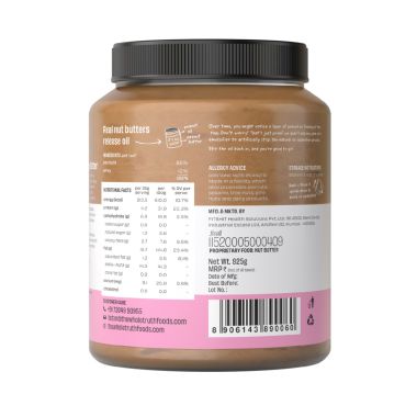 The Whole Truth: No Added Sugar Protein Peanut Butter - 925g with 11g protein per serve - Crunchy - Unsweetened