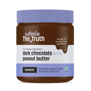 The Whole Truth: Dark Chocolate Peanut Butter  325 g  Crunchy  No Added Sugar...