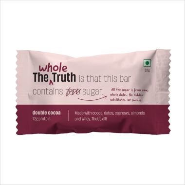 The Whole Truth: Protein Bars - Double Cocoa - Pack of 6 (6 X 52G) - No Added...