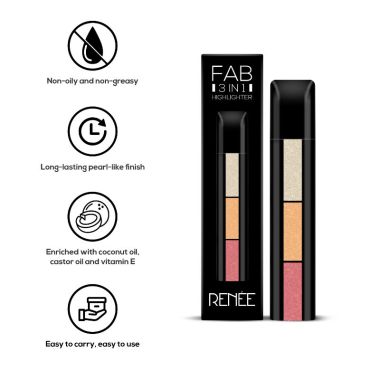 Renee Cosmetics: Fab 3in1 Highlighter - 4.5gm
