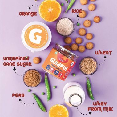 Gladful: Orangey Protein mini cookies for kids and families Cookies - 150 gm (Pack of 2)