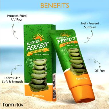 Farmstay: Aloevera Perfect Sun Cream - 70gm