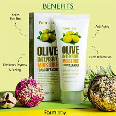 Farmstay: Olive Intensive Moisture Foam Cleanser - 100ml