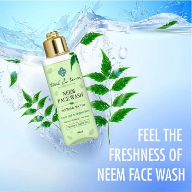 Teal and Terra: Neem Face Wash With Basil & Aloe Vera - 100ml