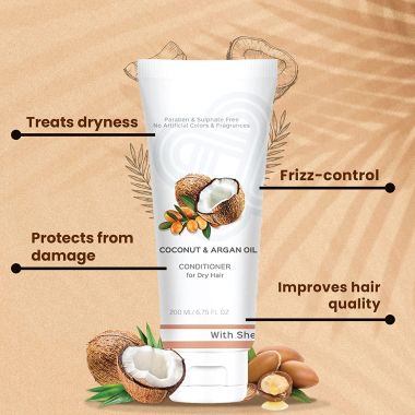 Teal and Terra: Conditioner With Shea Butter, Coconut & Argan Oil For Dry Hair - 200ml