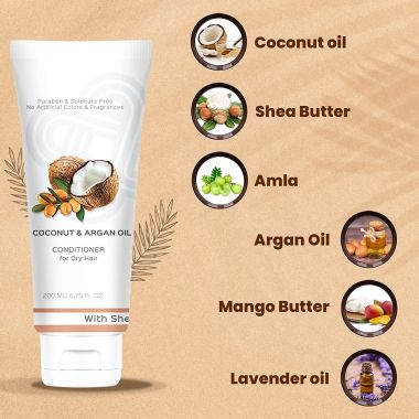 Teal and Terra: Conditioner With Shea Butter, Coconut & Argan Oil For Dry Hair - 200ml