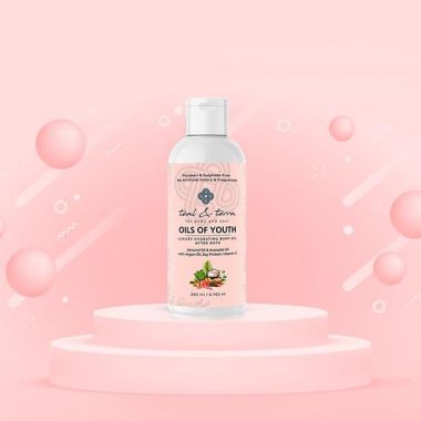 Teal and Terra: Luxury Hydrating Body Oil After Bath With Argan & Rose Oil - 200ml