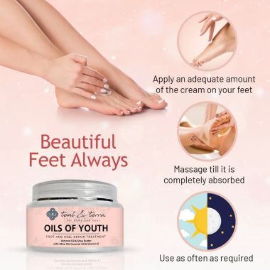 Teal and Terra: Foot And Heel Repair Treatment With Coconut & Olive Oil - 50ml