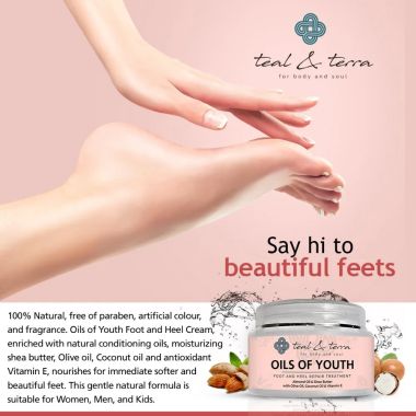 Teal and Terra: Foot And Heel Repair Treatment With Coconut & Olive Oil - 50ml