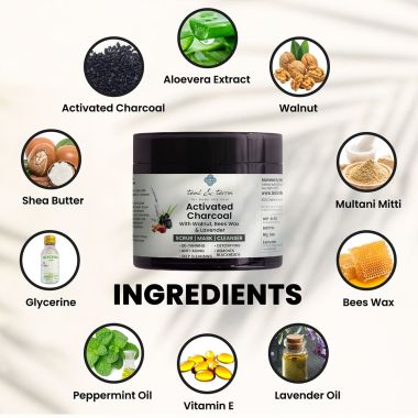 Teal and Terra: Activated Charcoal 3 In 1 Face Mask - 100gm