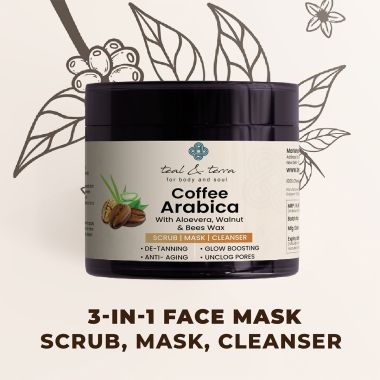 Teal and Terra: 3-In-1 Face Mask Coffee Arabica - 100gm