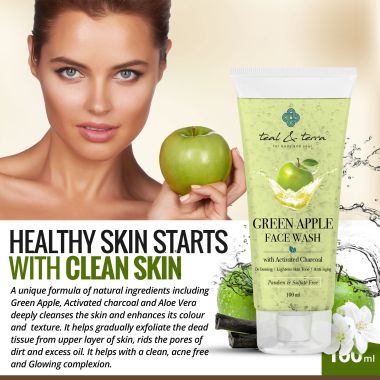 Teal and Terra: Green Apple Face Wash - 100ml