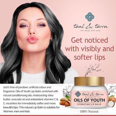 Teal and Terra: Hydrating Lip Balm With Avocado & Rose Oil - 50ml