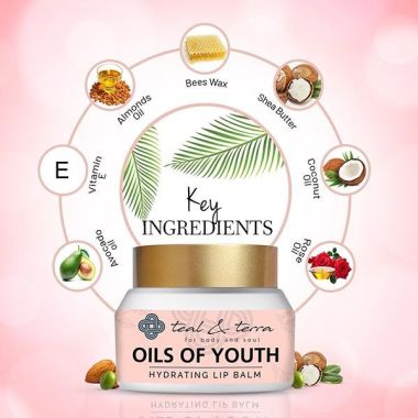 Teal and Terra: Hydrating Lip Balm With Avocado & Rose Oil - 50ml