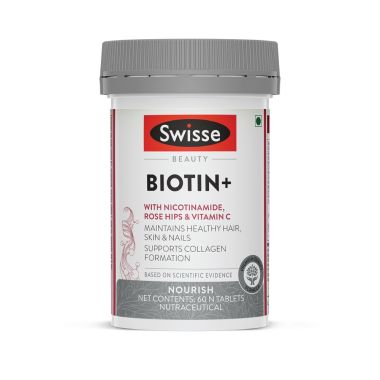 Swisse: Beauty Biotin+ With Nicotinamide, Rose Hips & Vitamin C For Healthy...