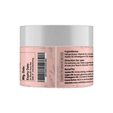 Teal and Terra: Hydrating Face Cream With Argan Oil & Cocoa Butter - 50gm