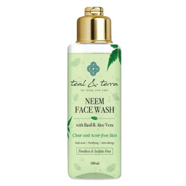 Teal and Terra: Neem Face Wash With Basil & Aloe Vera - 100ml