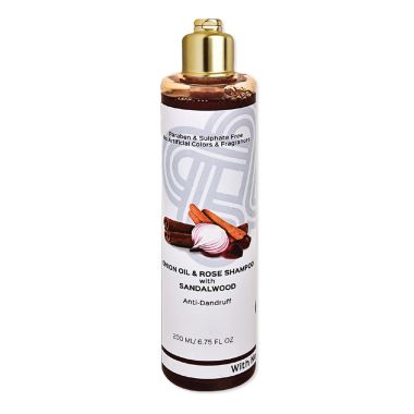 Teal and Terra: Onion Oil & Rose Shampoo With Sandalwood For Hair-Fall...