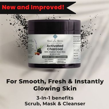 Teal and Terra: Activated Charcoal 3 In 1 Face Mask - 100gm