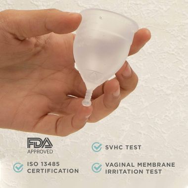 Pee Safe: Reusable Menstrual Cup with Medical Grade Silcone for Women - Large