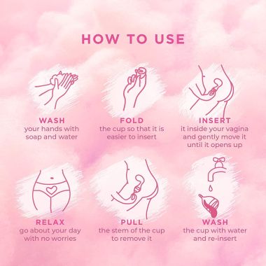 Pee Safe: Reusable Menstrual Cup with Medical Grade Silcone for Women - Large