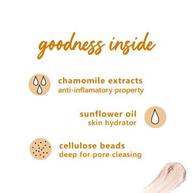 Plum: Chamomile & White Tea Brighten-Up Face Scrub - 75gm