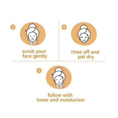 Plum: Chamomile & White Tea Brighten-Up Face Scrub - 75gm