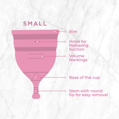 Pee Safe: Reusable Menstrual Cup with Medical Grade Silcone for Women - Small