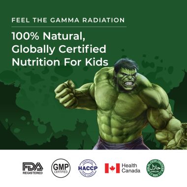 Wellbeing Nutrition: Marvel Hulk Melts | Kids Vegan Algae Omega-3(EPA & DHA), Alpha GPC - Strawberry Mint Flavor (30 OralThin Strips)