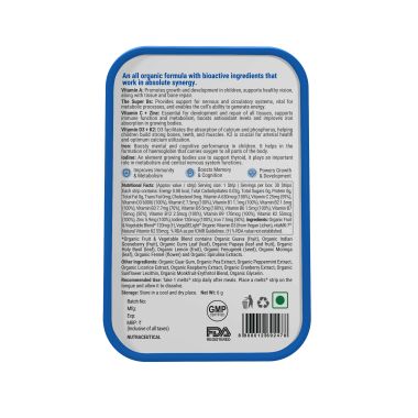 Wellbeing Nutrition: Captain America Melts | Kids Organic Multivitamin with Vitamin A, B-Complex, C, D and Iron - Mixed Berry Flavor (30 Oral Thin Strips)