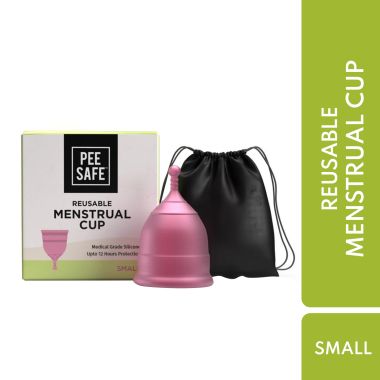 Pee Safe: Reusable Menstrual Cup with Medical Grade Silcone for Women - Small