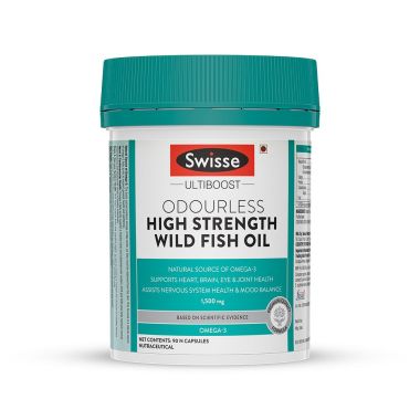 Swisse: Ultiboost Odourless High Strength Wild Fish Oil - 90 Capsules