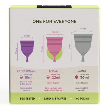Pee Safe: Reusable Menstrual Cup with Medical Grade Silcone for Women - Small
