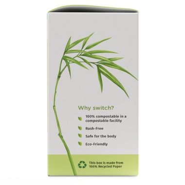 Pee Safe: 100% Organic Cotton, Biodegradable Sanitary Pads - Regular  (Pack of 10)