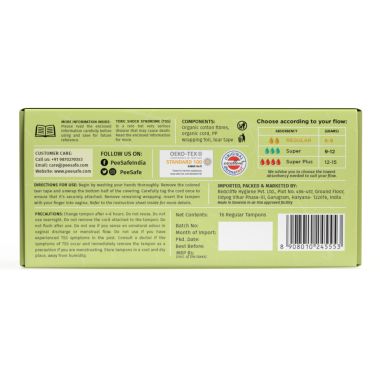 Pee Safe: Organic Cotton Tampon (Regular, 16N)