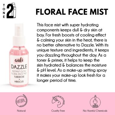 AULI: Dazzle Pure Rose Water and Tuberose Extracts Toner - 120ml