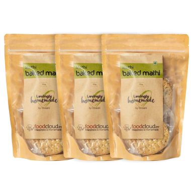 Foodcloud: Baked Methi Mathi - 465 gm (Pack of 3)