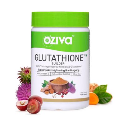 Oziva: Glutathione Builder (with Vitamin C, ALA, Skin Vitamins & Selenium) for Skin Brightening - 60 Capsules