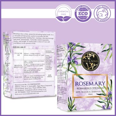 Soul & Scents: Rosemary Essential Oil 10ml