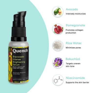Quench Botanics: Bravocado Intense Brightening Serum | Korean Skin care 30gm