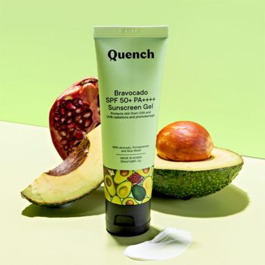 Quench Botanics: Bravocado SPF 50+ PA++++ Sunscreen gel | Korean Skin care - 50ml